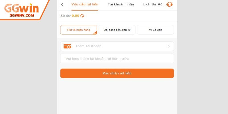 Các phương thức rút tiền GGWin nhanh gọn cho người dùng