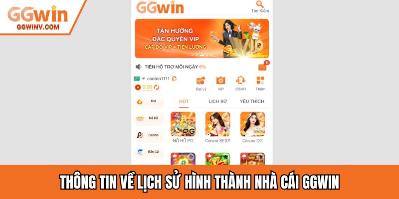 Thông tin về lịch sử hình thành nhà cái GGWIN